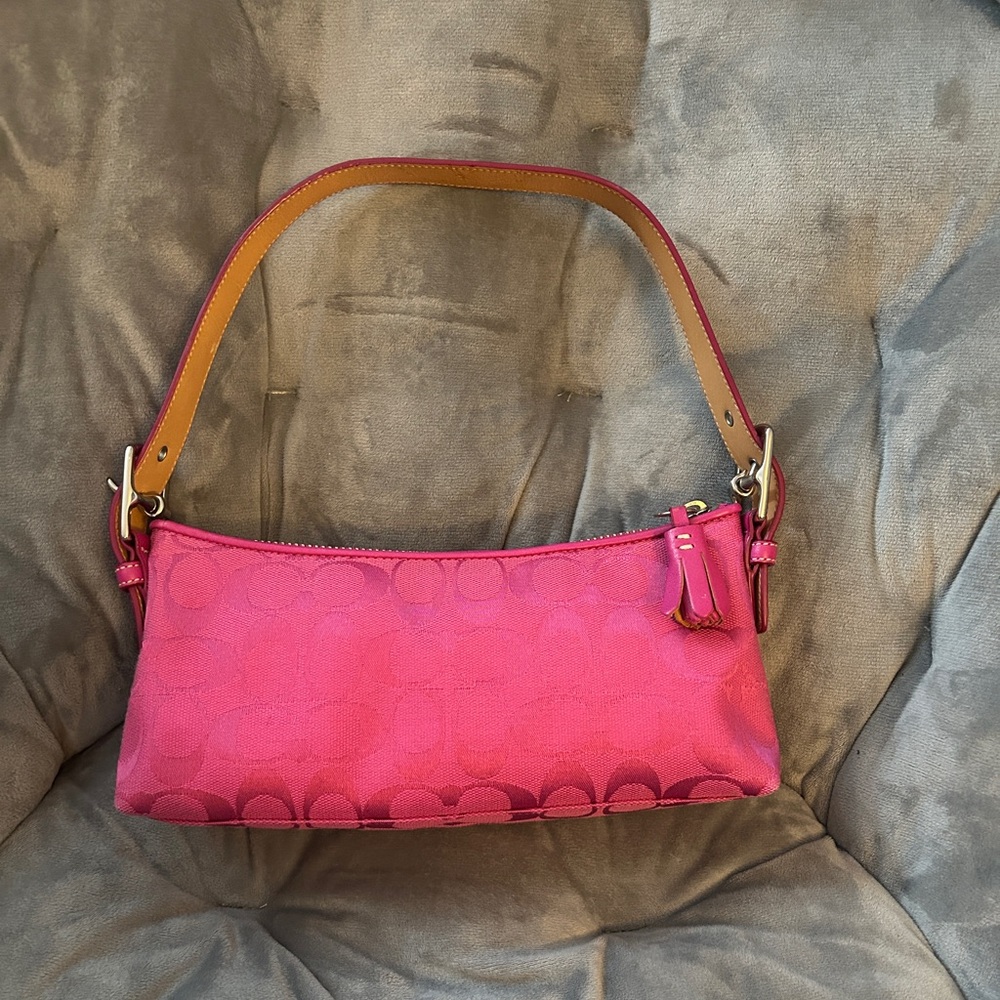 Coach 6371 hot pink purse, shoulder bag